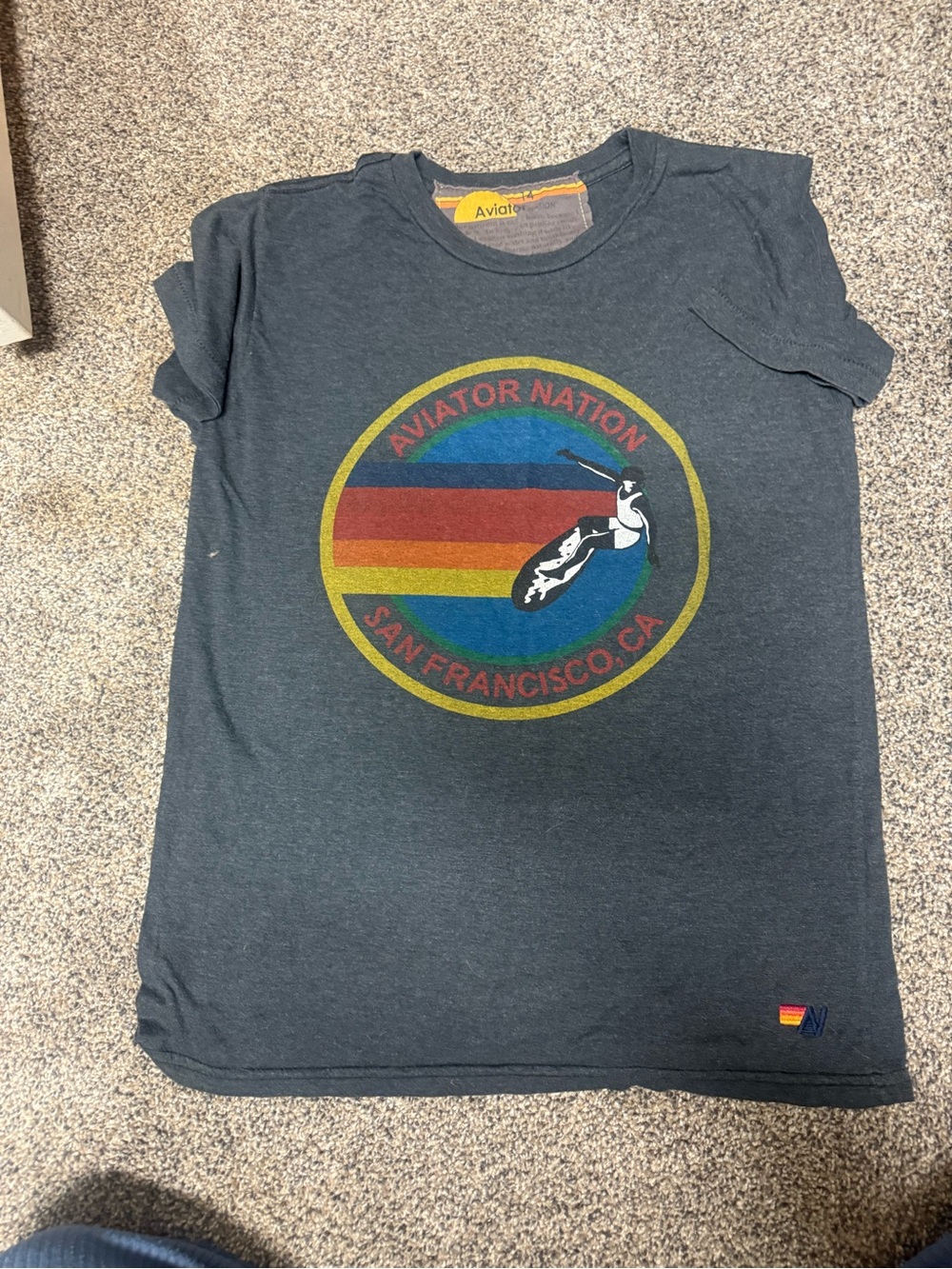 Aviator nation tee- gray heather